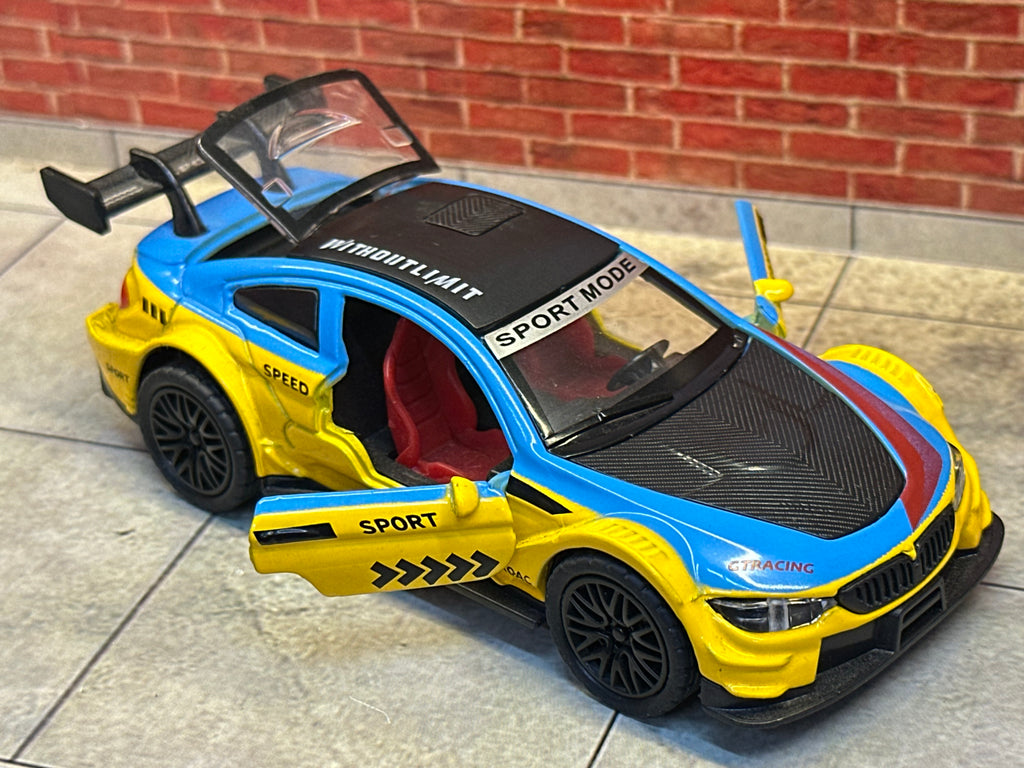BMW M4 DTM (G82)1:36 Scale Yellow Blue
