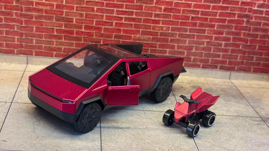 1:36 Tesla Cybertruck Diecast with Cyberquad