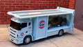 1:64 Diecast Transport Set – Light Blue & Matte Green Flame Car