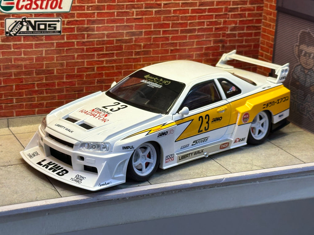 NISSAN SKYLINE R34 SUPER SILHOUETTE LIBERTY WALK EDITION 1:24 SCALE