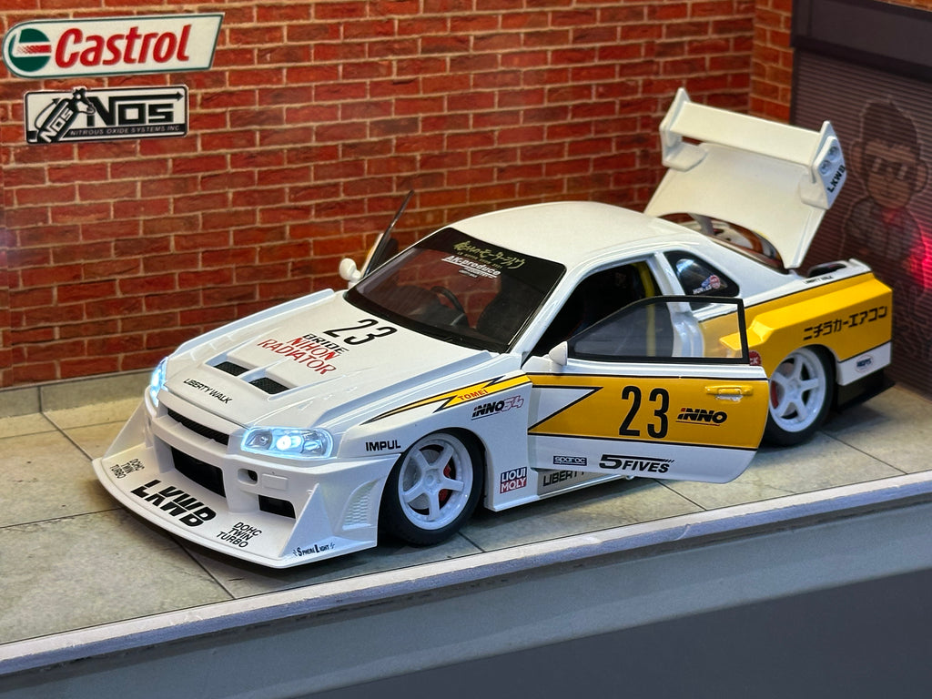 NISSAN SKYLINE R34 SUPER SILHOUETTE LIBERTY WALK EDITION 1:24 SCALE
