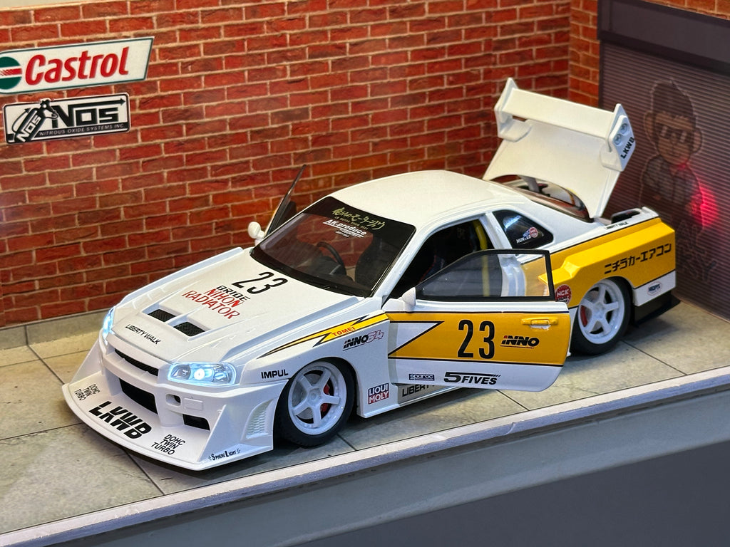 NISSAN SKYLINE R34 SUPER SILHOUETTE LIBERTY WALK EDITION 1:24 SCALE
