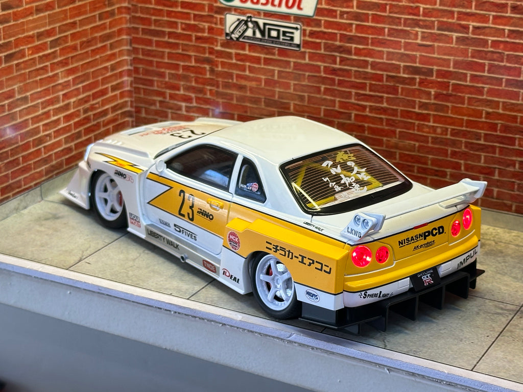NISSAN SKYLINE R34 SUPER SILHOUETTE LIBERTY WALK EDITION 1:24 SCALE