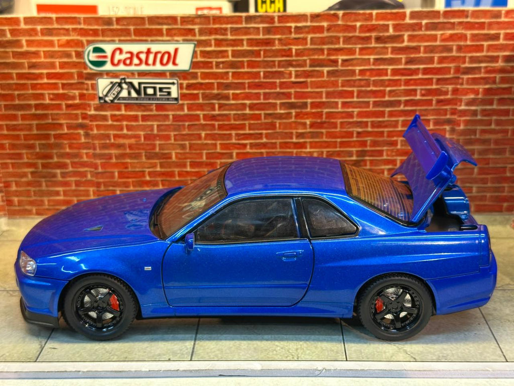 Nissan Skyline GT-R (R34) 1:24 Diecast Model – Light, Sound & Adjustable Mirrors