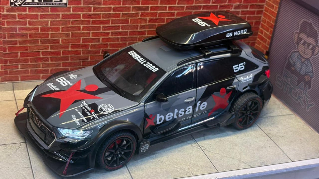 Audi RS6 Avant Modified with Roof Box & Racing Livery (Grey)