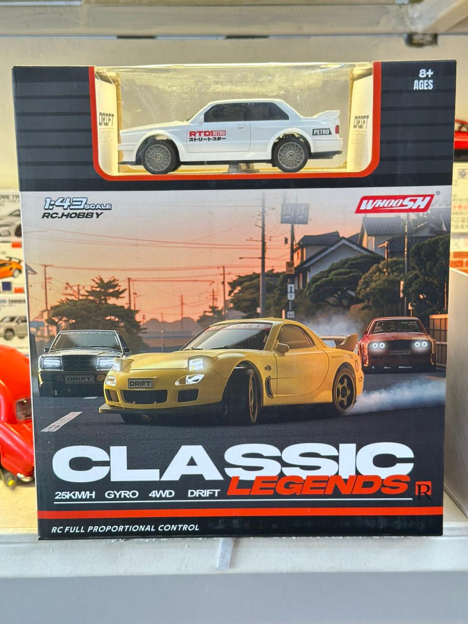 Whoosh Classic Legends BMW E30 Drift 1:43 Hobby grade RC Car 25 KM/H Speed 4WD