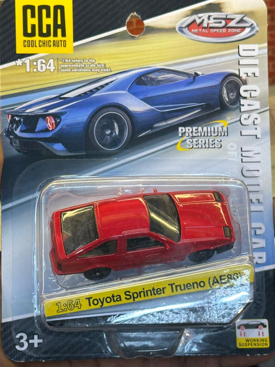 CCA 1:64 Toyota Sprinter Trueno (AE86) Official Licensed Red