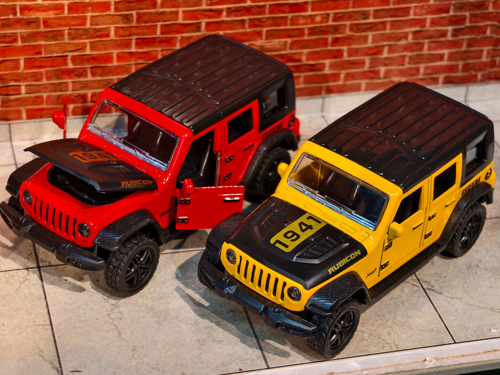 Jeep Wrangler Rubicon 4 Doors Openable 1:36 Scale with Light and Sound