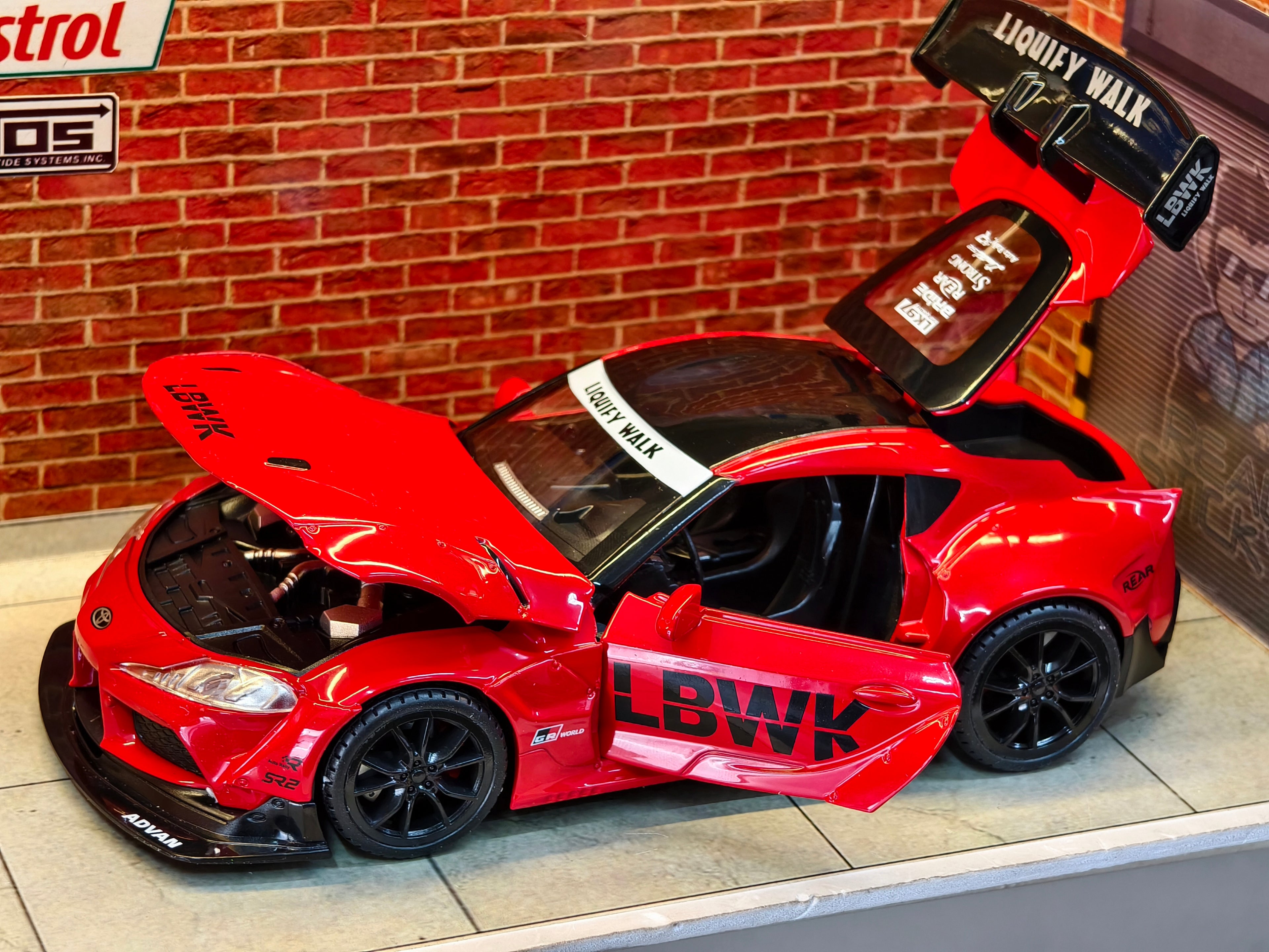 Toyota GR Supra (A90) Liberty Walk (LBWK) widebody kit 1:24 Scale