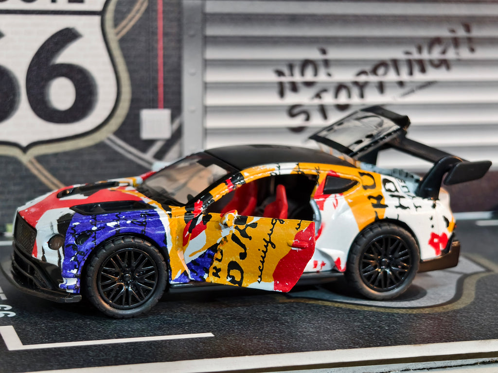 Graffiti Edition Diecast Car 1:36 Scale Box Piece with Light & Sound Simulation