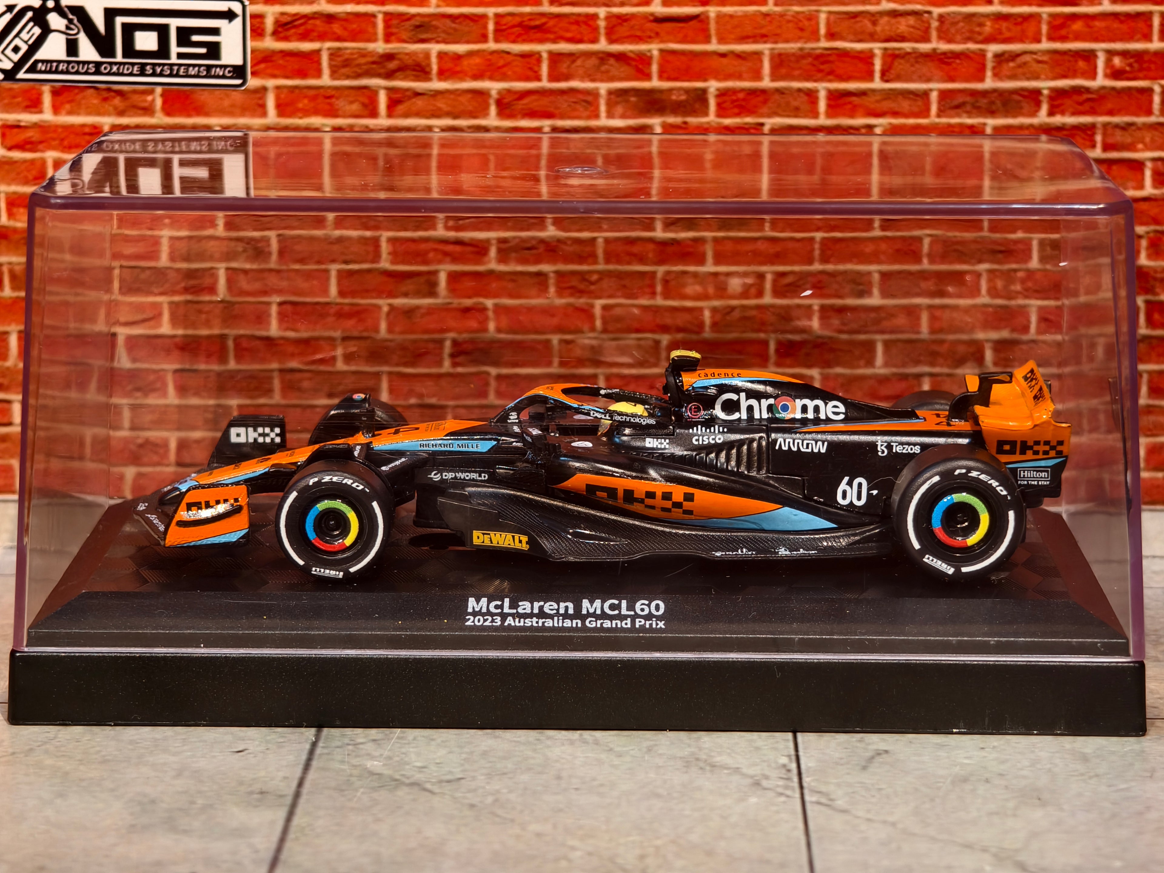 CCA Official Licensed 1:43 Scale McLaren MCL60 2023 Australian Grand Prix with Driver in Acrylic Box