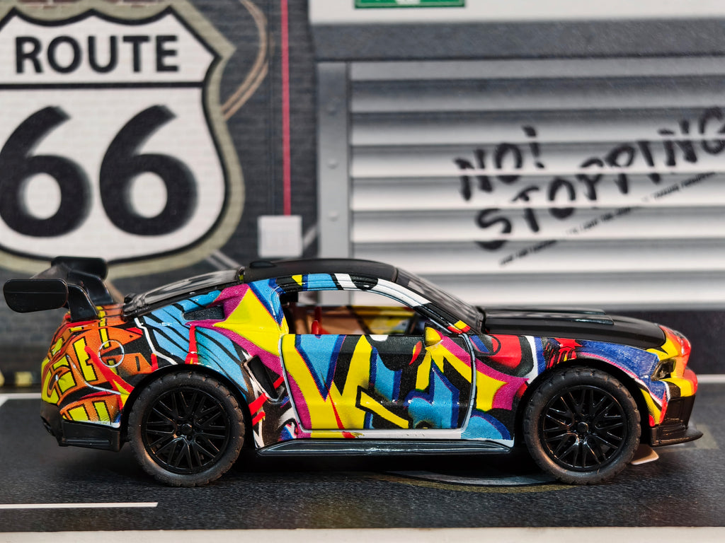 Graffiti Edition Diecast Car 1:36 Scale Box Piece with Light & Sound Simulation