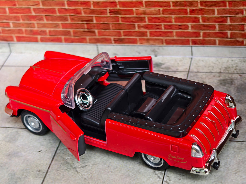 1955 Chevrolet Bel Air Convertible 1:32 Scale Premium Detailing with Light and Sound Box Piece