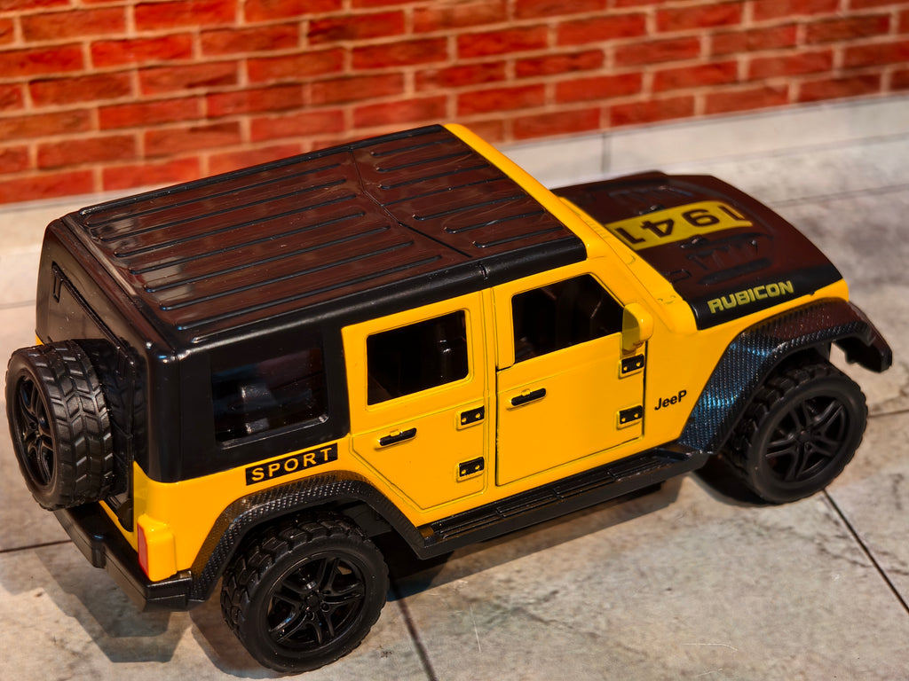 Jeep Wrangler Rubicon 4 Doors Openable 1:36 Scale with Light and Sound