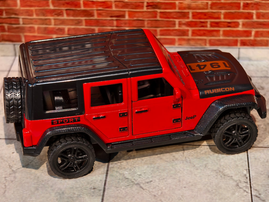 Jeep Wrangler Rubicon 4 Doors Openable 1:36 Scale with Light and Sound