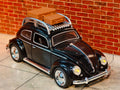 1:32 Classic Volkswagen Beetle Diecast Model Car with Opening Doors & Roof Luggage – Black