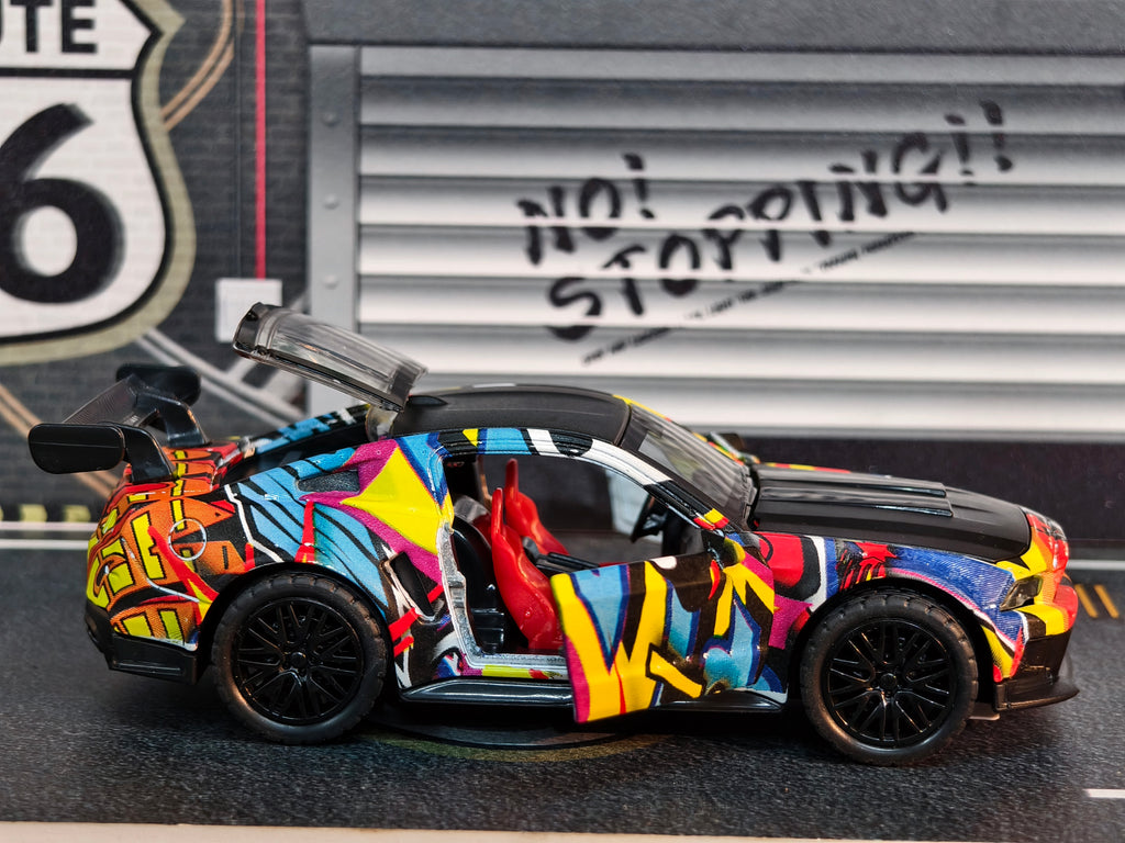 Graffiti Edition Diecast Car 1:36 Scale Box Piece with Light & Sound Simulation